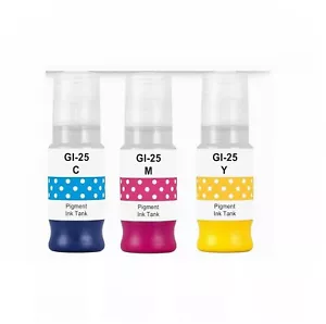 Color GI-25 Ink Bottle Pigment Ink Compatible with CANON MAXIFY GX2020 GX1020 - Picture 1 of 3