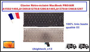 Clavier Rétro-éclairé MacBook PRO/AIR A1502/1466/A1278/A1286/A1465/A1398/A1297