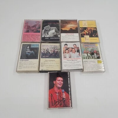 Lot of 9 Vintage Country, Folk, and Bluegrass Cassette Tapes Foto 1 de 4