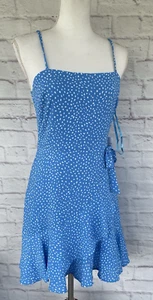 City Vibe Damen Junior Kleid blau Mini verstellbare Träger Reißverschluss Größe 7 - Bild 1 von 12