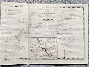 Antique/Vintage Map of the Eastern Andes of Central Peru - 1947 - Picture 1 of 1