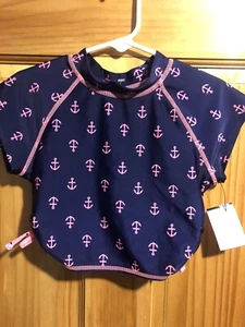 Girls Small (6/6x ) Anchor Rash Gaurd Nwot cat & jack - Picture 1 of 2