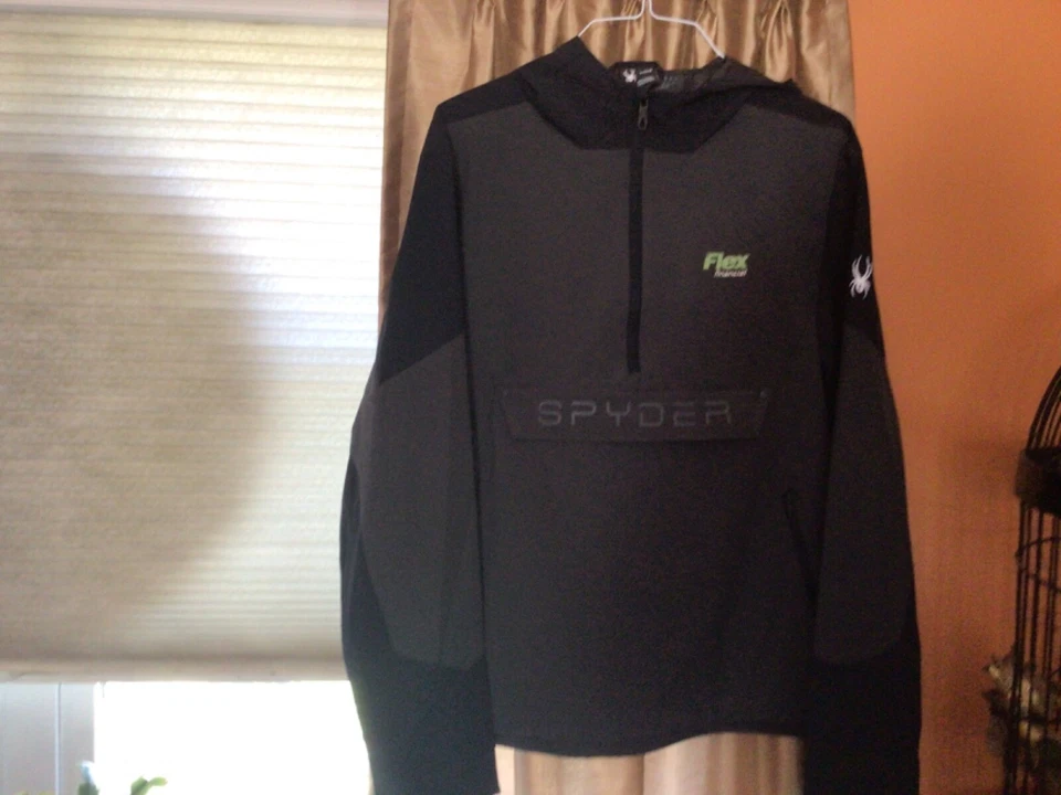 SPYDER Adult Patrol Anorak Jacket - Black - Unisex size XL - Pullover - S17032