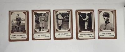 Lote de 5 tarjetas de béisbol Fleer Pioneers of Baseball 1974 gorra Anson John McGraw Foto 1 de 4