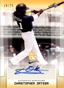 2017 Leaf Perfect Game National Showcase Yellow Christopher Ortega Auto /25