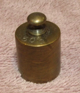 Vintage 50 Gram Brass Apothecary Weight - Picture 1 of 1