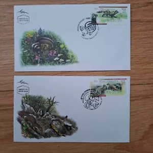 Israel 2014 set weasel/marten/WWF stamps nice used on FDC - Picture 1 of 2