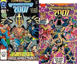 Armageddon 2001 #1-2 complete set DC Comics 1991 Waverider Captain Atom Monarch - Picture 1 of 3