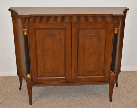 Regency Style Two-Door Cherry Cabinet by Baker Furniture Cover