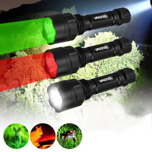Linterna LED roja verde de 1000 yardas con luz de caza depredador coyote cerdo antorcha de menta - Imagen 1 de 11