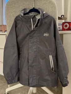REI  Kids Jacket Ski Shell Xxs 4-5 Gray Windproof, Waterproof, EUC - Picture 1 of 6