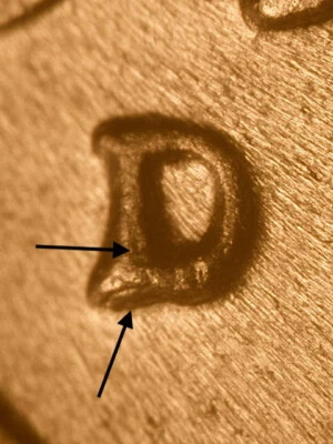 1956-D WRPM-026 D/D Tilted Lincoln Wheat Penny Cent~Gem BU/Uncirculated Red - Image 1 of 3