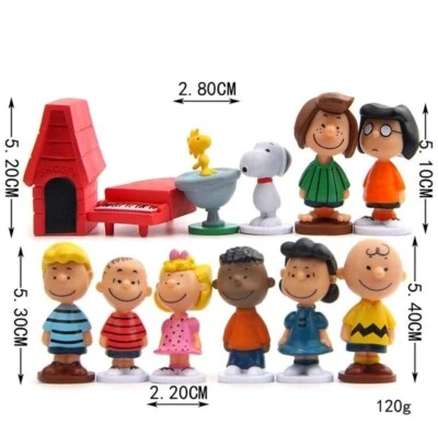 12 Stk Snoopy Die Peanuts Figuren Sammlung Peanuts Charlie Brown Peanuts Figuren - Bild 1 von 4