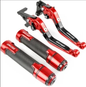KIT LEVE FRIZIONE E FRENO + MANOPOLE PER HONDA CBR 650R CBR650R 2018-2020 ROSSO - Picture 1 of 1