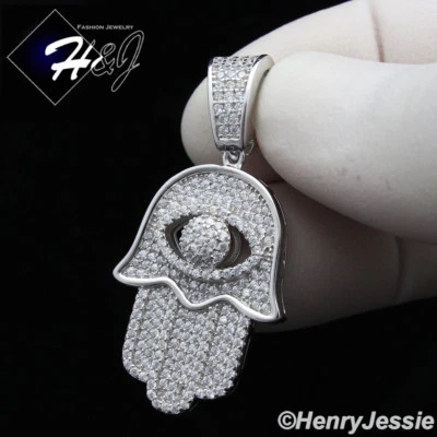 COLGANTE DE MANO HAMSA MAL DE OJO 3D PLATA ESTERLINA 925 SÓLIDA PARA HOMBRE*S178 Foto 1 de 4
