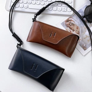 PU Leather Glasses Case Spectacle Case Sunglasses Storage Bag Protective Cover - Picture 1 of 12