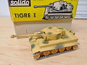 Clean Solido #222 WWII German Desert Tigre I Tank Cast + Metal Tracks MIB - Bild 1 von 9