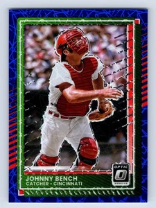 2025 Panini Donruss - Optic Johnny Bench #46 Blue Velocity Prizm - Picture 1 of 2