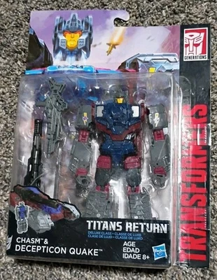 Figura de acción Transformers CHASM & Decepticon QUAKE Titans Return Foto 1 de 4