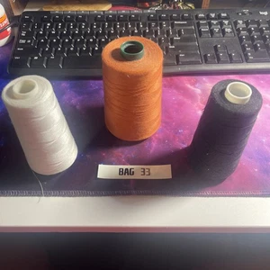 3- MEDIUM SPOOLS OF COTTON THREAD FOR SEWING OR QUILTING BAG-33 - Picture 1 of 5