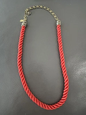 Heidi Daus "Elegant Essentials" Pin Potenciador Cordón Collar Rojo Ajustable Foto 1 de 4