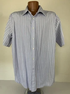 Camisa de manga corta con botones azul lavanda AUSTIN REED LONDON para hombre talla XL - Imagen 1 de 5