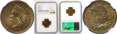1863 1C Indian Head Cent NGC MS-65 - Image 1 of 3