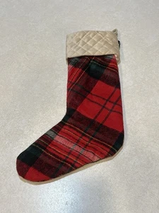 Ralph Lauren Polo Tartan Plaid Red Holiday Christmas Stocking 20” New - Picture 1 of 6