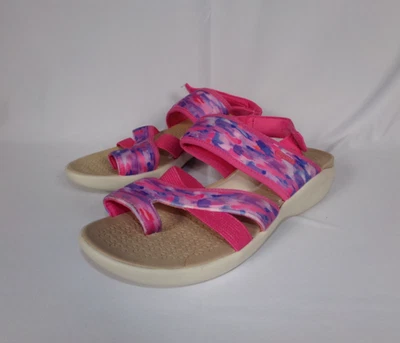 Sandalias BZees Rosa Acuarela Mujer Talla 9.5M Lavables Ligeras Elastizadas Foto 1 de 4