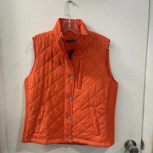 Ralph Lauren Damen Steppweste Orange Größe L Neu Mit Etikett - Bild 1 von 8