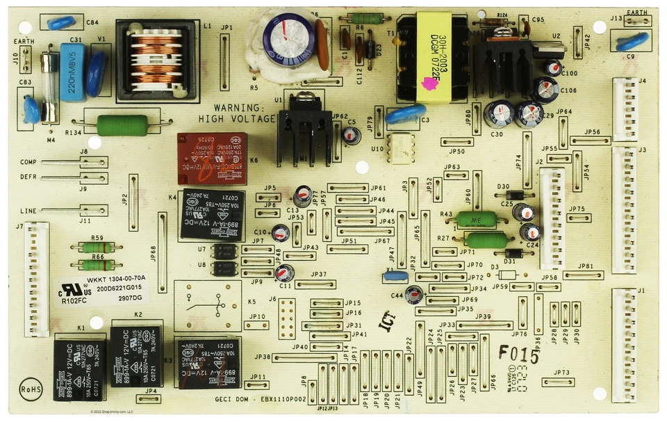 Conjunto de placa de control principal GE refrigerador WR55X10715 200D6221G015 Foto 1 de 2