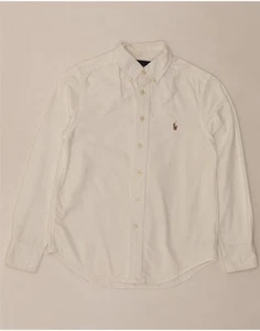 RALPH LAUREN Boys Shirt 9-10 Years White Cotton BK04 - Picture 1 of 4