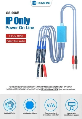 iPhone Boot Test Cable DC Bench Power Supply PCB Repair Apple 7-15 Series UK - Image 1 of 4