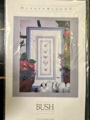 Vintage 1996 Shepherds Bush “Heart Blooms” Counted Cross Stitch Pattern -NEW - Image 1 of 2