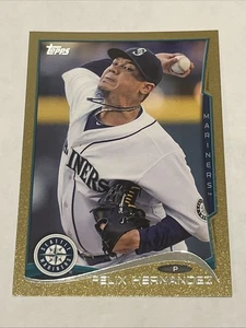 2014 Topps Felix Hernandez Gold Parallel #/2014 Seattle Mariners #401 - Picture 1 of 2