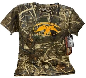 Duck Commander REAL TREE Max-4 Camouflage T-Shirt - Youth X-Small, Neon Orange - Picture 1 of 1