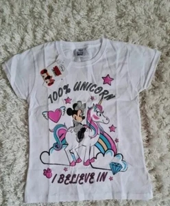 Girls Disney Minnie Mouse Unicorn T-shirt BNWT - Picture 1 of 5