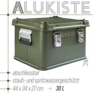 Aluminium Box mit Deckel Grün Alukiste 30 Liter Alu Kiste Abschliessbar Trucky - Bild 1 von 5