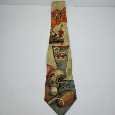 OSU Oklahoma State Cowboys Corbata Fútbol 100% Seda Universidad Deportes Águilas Alas Foto 1 de 4