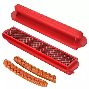 Hot Dog Slicer Hotdogs Cutter Tool Sausage Links BBQ Grill Kitchen Smoker Slot - Picture 1 of 11