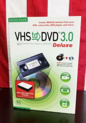 HonesTech VHS To DVD 3.0 Deluxe Video Converter VCD WMV MPEG Windows Vista or XP - Image 1 of 2
