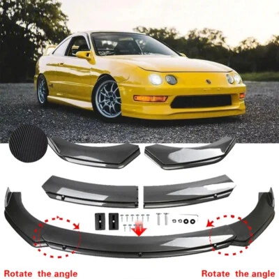 Car Front Bumper Lip Spoiler Splitter Kit Carbon Fiber Style For Acura Integra Foto 1 de 4