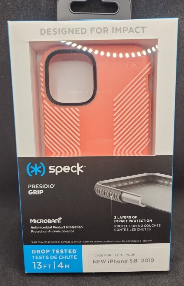 Speck Products 129892-8538 Presidio Grip iPhone 11 Pro Case, Parrot Pink/Papaya - Imagem 1 de 1