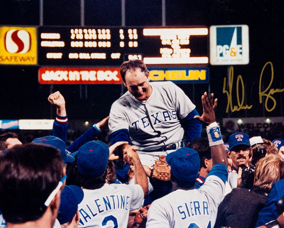 Nolan Ryan Autographed 8x10 Texas Rangers Perfect Game Signed Reprint Photo - Image 1 of 1