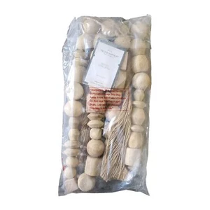 Threshold McGee X Decorative Wooden Bead Garland Natural 96" New - Picture 1 of 2