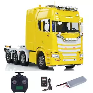 Camión tractor 770S 1/14 RC 8x8 RTR coche eléctrico chasis de metal caja de cambios de 3 velocidades - Imagen 1 de 24
