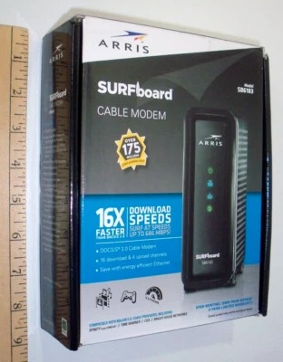 ARRIS SURFboard SB6183 Docsis 3.0 Cable 16X Faster Modem New! - Image 1 of 4