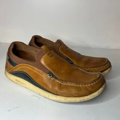 Sebago Cambria Casual Slip On Leather Loafers Tan/Blue Boat Womens 9M 40 EUR - Изображение 1 из 4