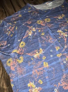 Lularoe Plus Irma 2X/XXL 22/24 24/26 Blue Yellow Pink Daisy Floral Unicorn 🦄 - Picture 1 of 13