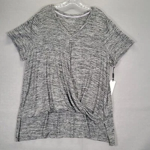 Calvin Klein Performance Plus Size Draped Top Black Size 2X - Picture 1 of 15
